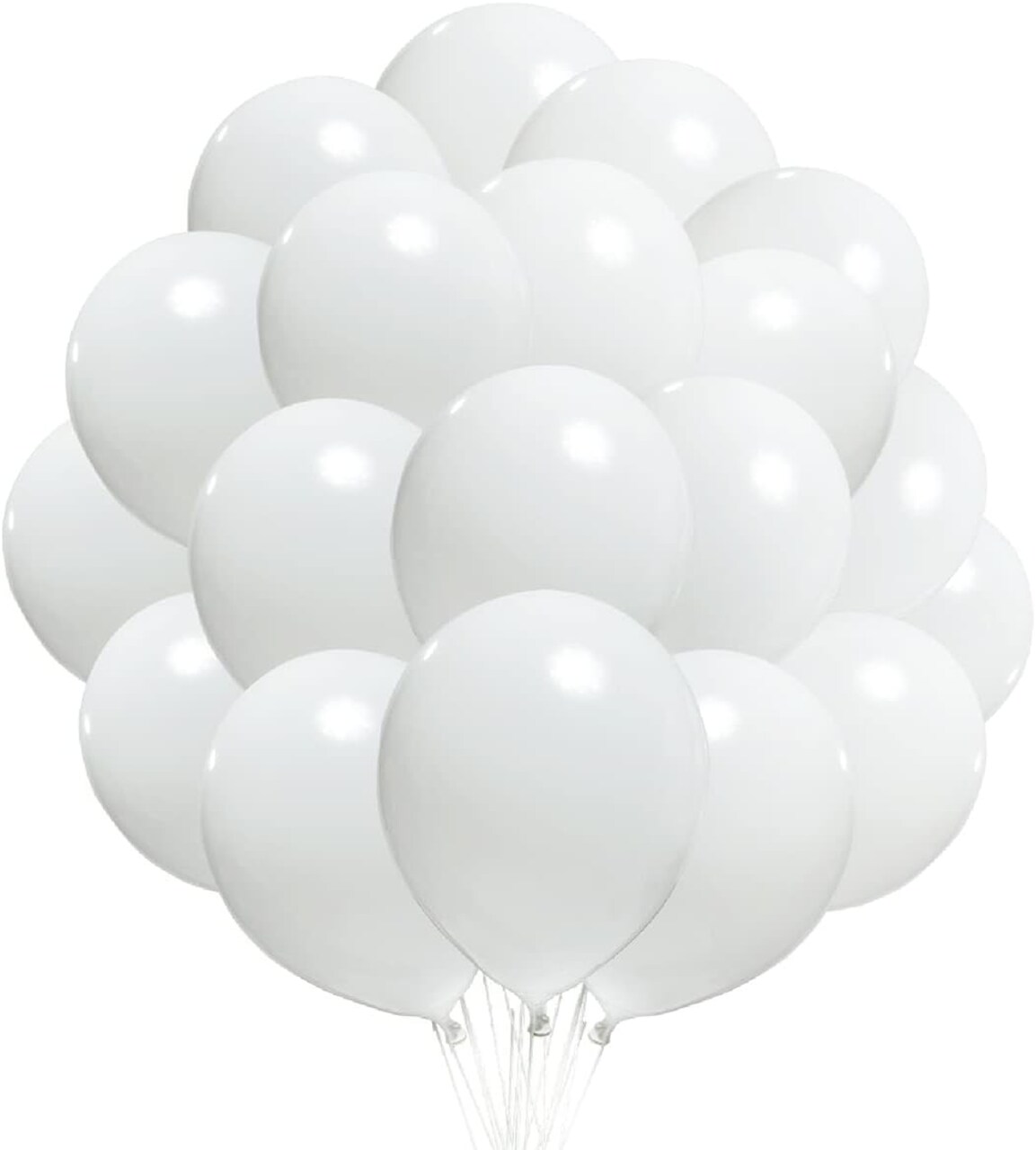 300 pack White Balloons, 12 Inch White Latex Balloons for Party Supplies and Decorations